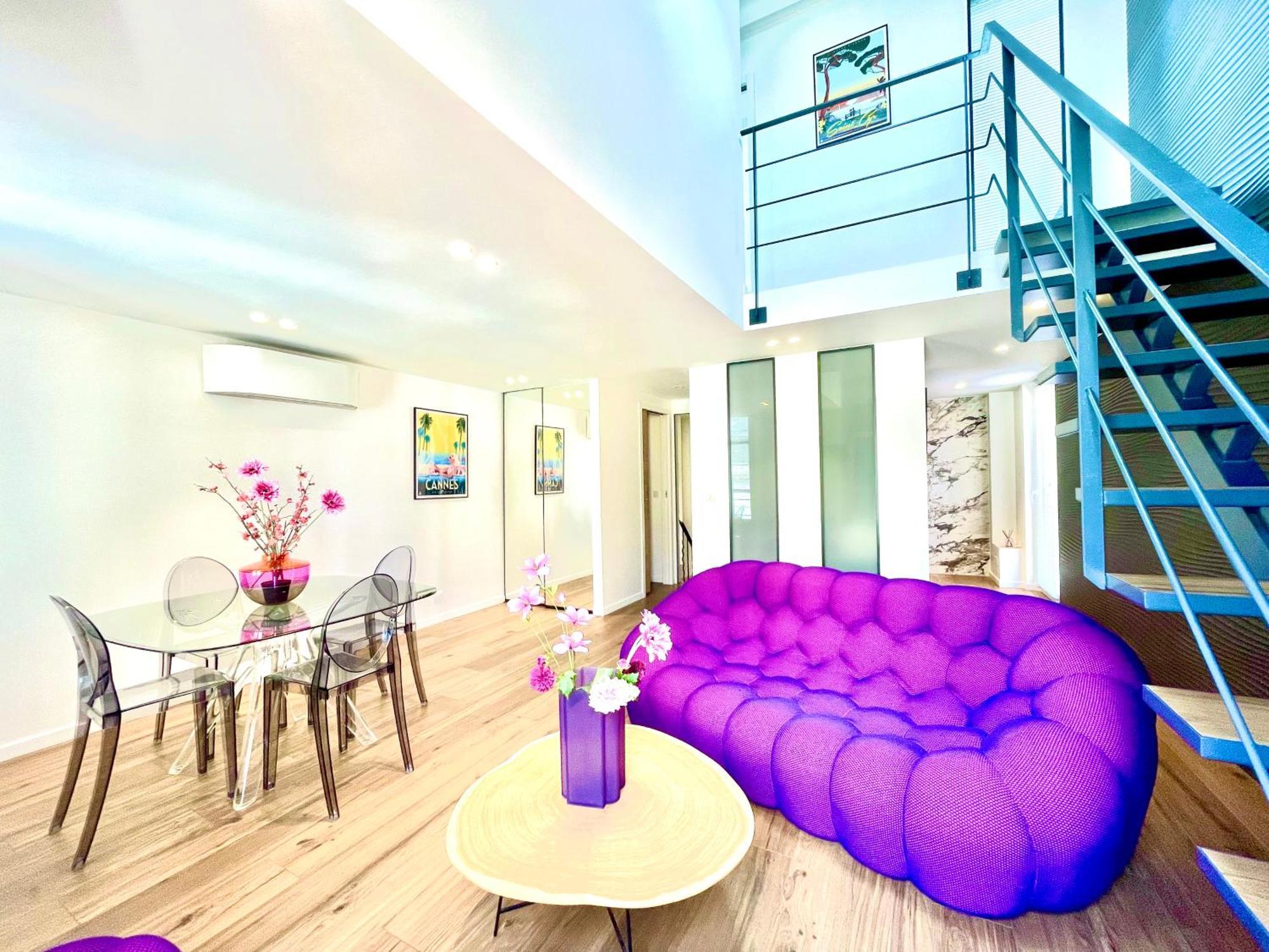 Duplex En Plein Coeur De Cannes, 5 Min Walk To Croisette And Palais Apartamento